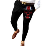 Hot Sale Men's Flat Front Slim Mid Waist Casual Office Skinny Dress Pants for Autumn Season - Image 3