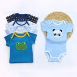 Short Sleeve Cotton Printed Jumpsuit Knitted Baby Rompers Casual Soft Cute Button for 0-24 Months Baby Clothes - Image 2