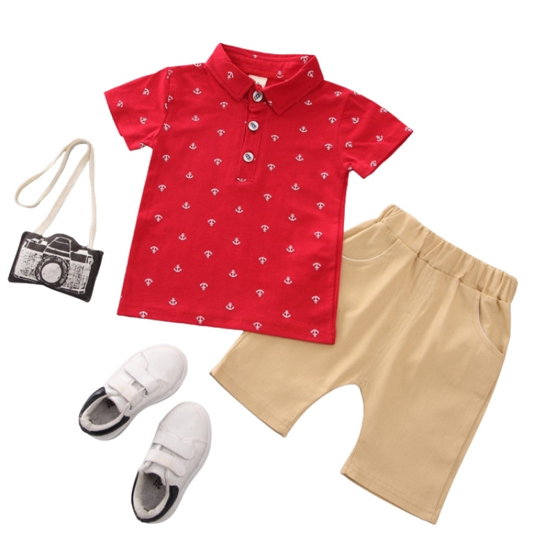 4 2Summer New Style Boy Baby Handsome Children Cute Children's Clothes Suit Baby 2-piece Summer Clothes Factory Wholesale - Image 1