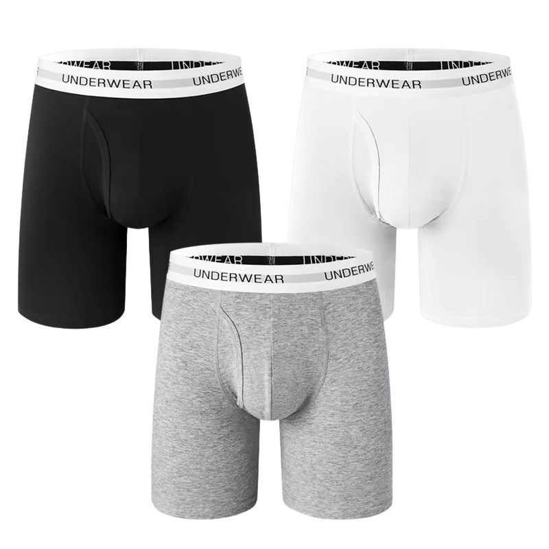 4 Men's Sustainable Cotton Antibacterial Breathable Underwear With Logo on Waist Cutstom Trunk Boxer Short Modal Underwear for Men - Image 1